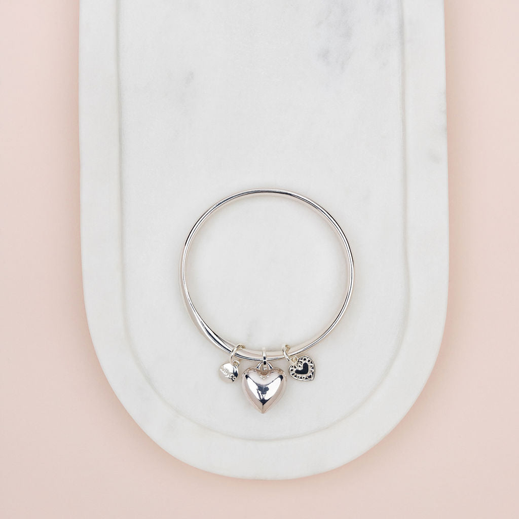 LIMITED EDITION | Silver Heart Bangle