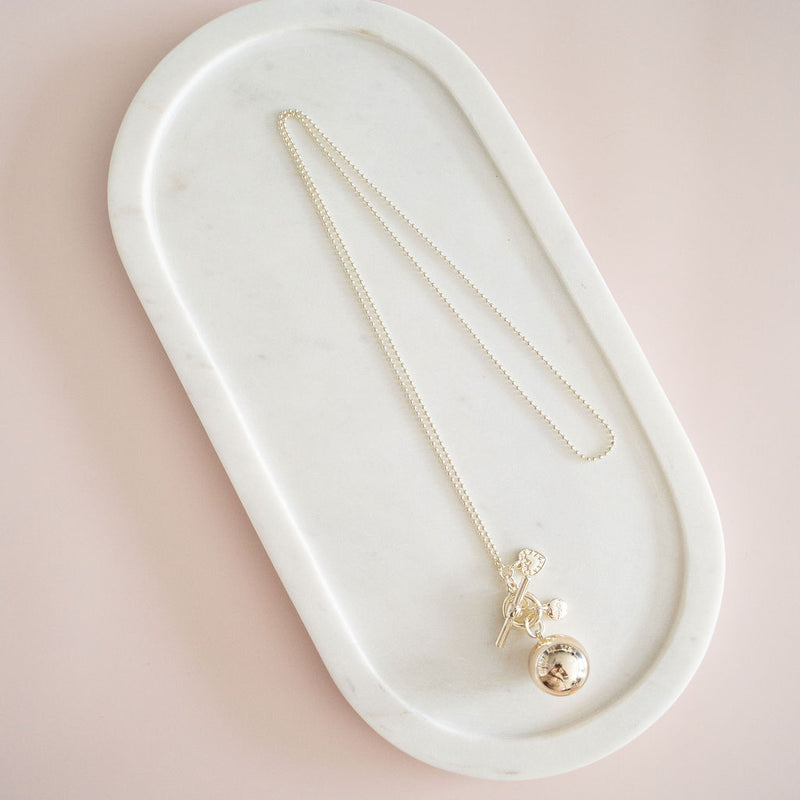 Limited Edition | LONG | Light Gold Ball Necklace