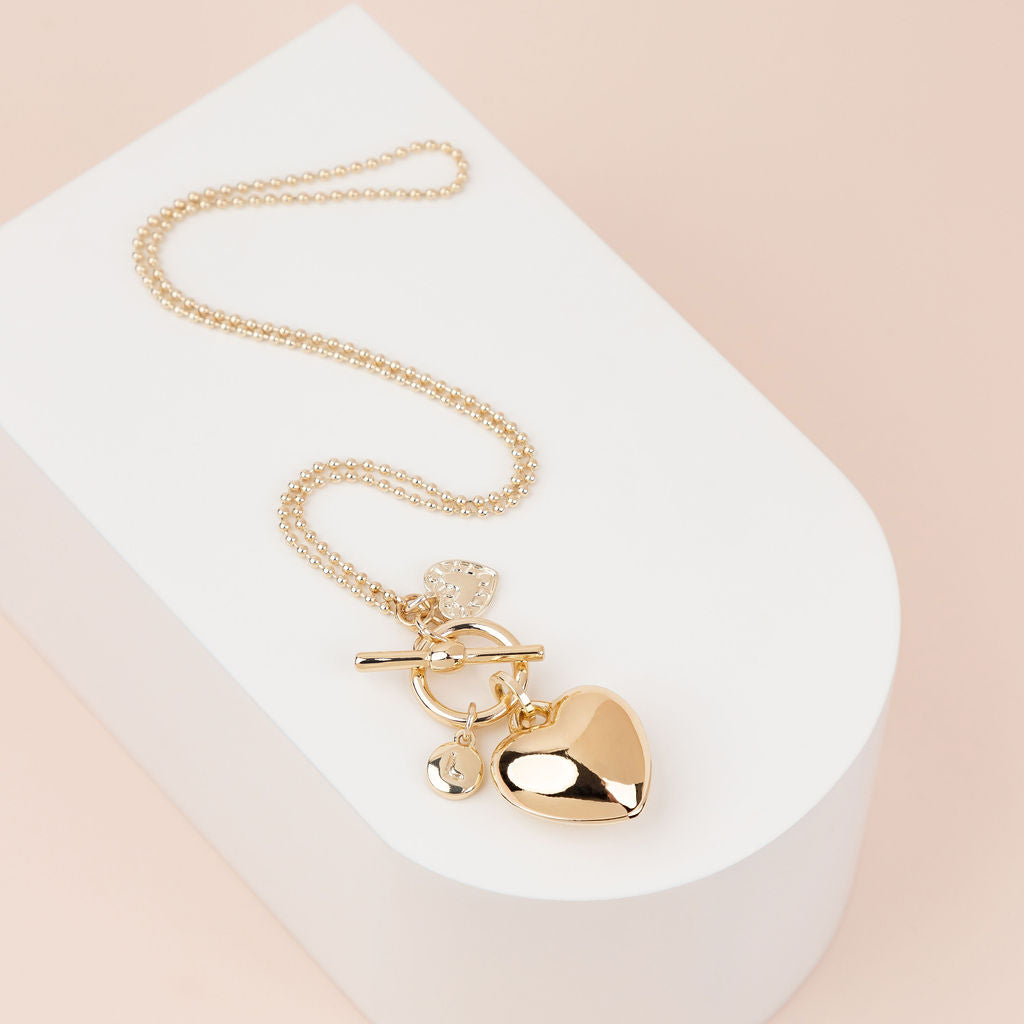 LIMITED EDITION | SHORT | Light Gold Heart Necklace