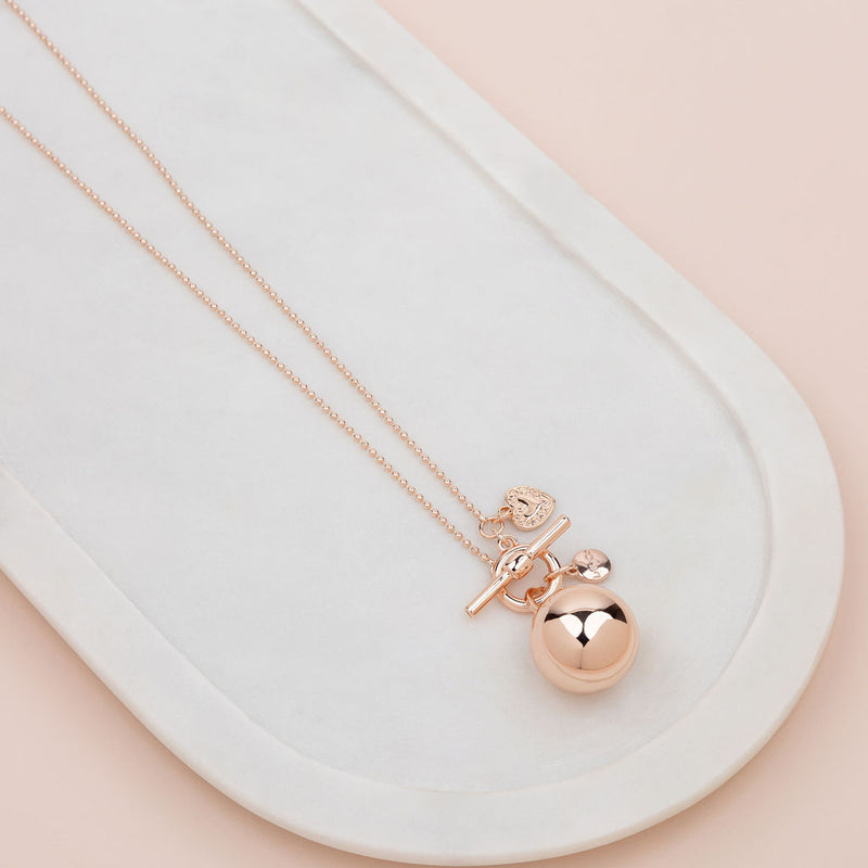 Limited Edition | LONG | Rose Gold Ball Necklace
