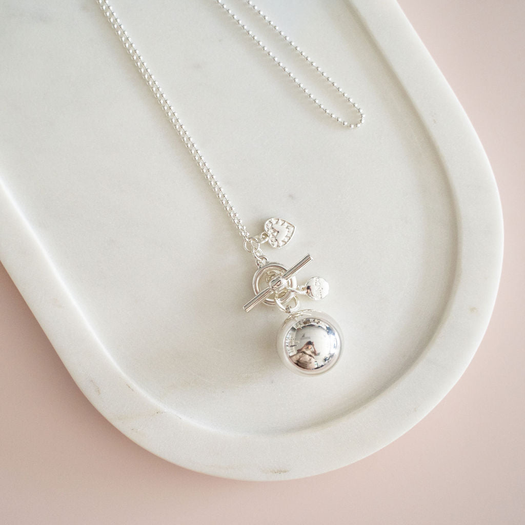 LIMITED EDITION | LONG | Silver Ball Necklace