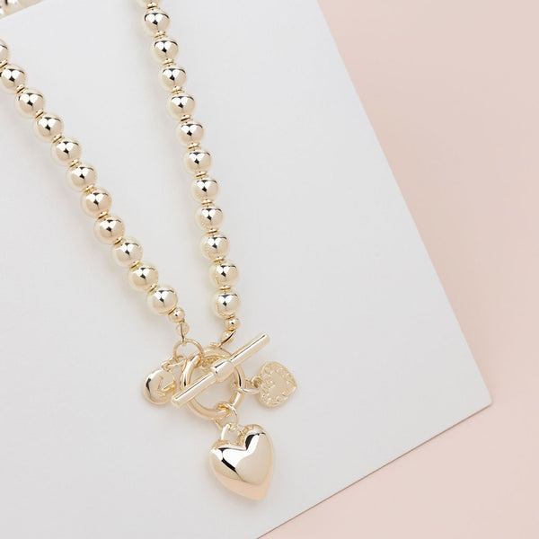 Limited Edition | SHORT | Light Gold Heart Necklace
