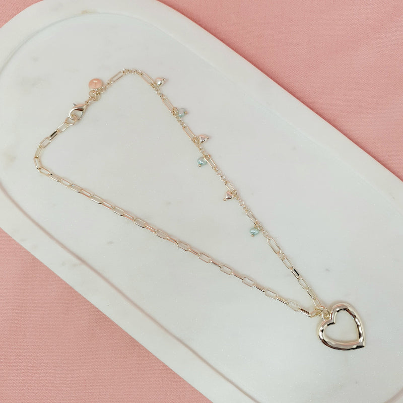 SHORT | Light Gold Heart Necklace