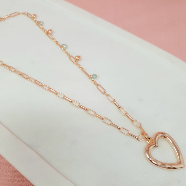 SHORT | Rose Gold Heart Necklace