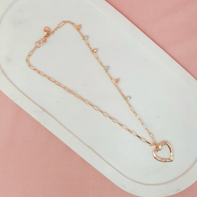 SHORT | Rose Gold Heart Necklace