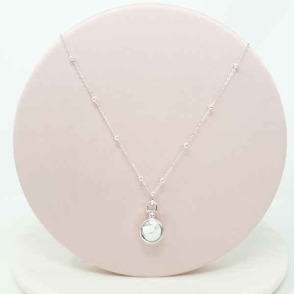 SHORT | Silver Marble Ball Necklace
