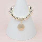 Light Gold Solid Disc Bracelet