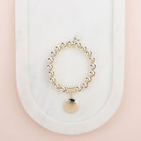 Light Gold Solid Disc Bracelet