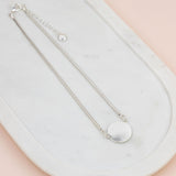 SHORT | Silver Solid Disc Necklace