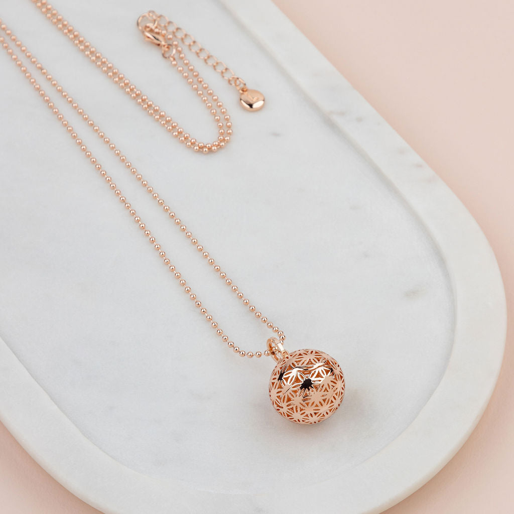 Rose Gold Love Harmony Ball Necklace