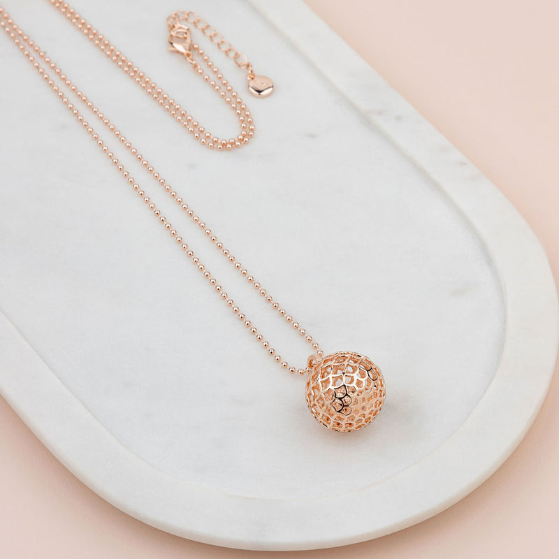 Rose Gold Happy Harmony Ball Necklace