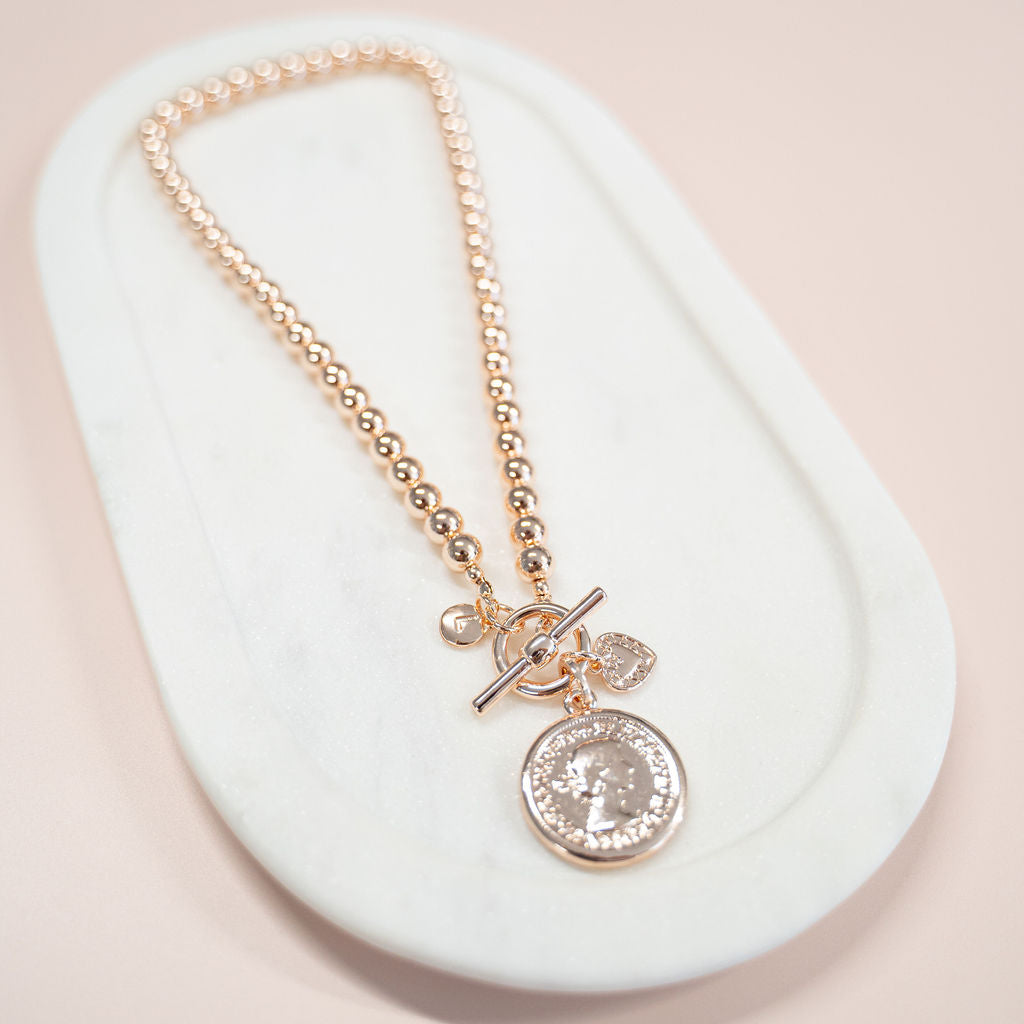 LIMITED EDITION | SHORT | Rose Gold Coin Necklace