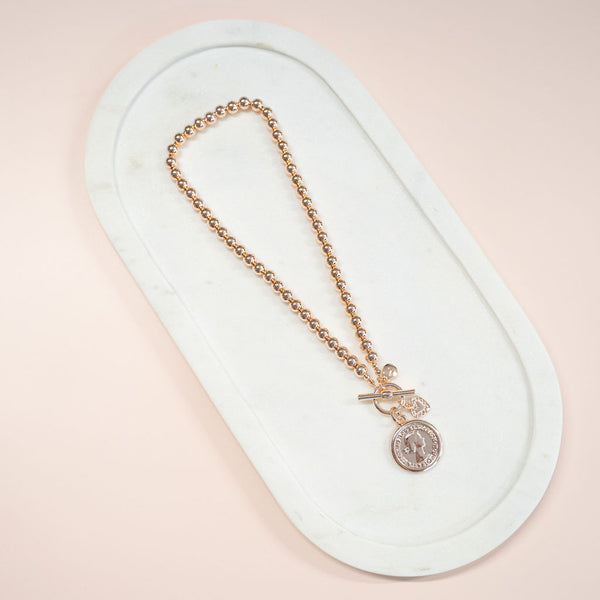 LIMITED EDITION | SHORT | Rose Gold Coin Necklace