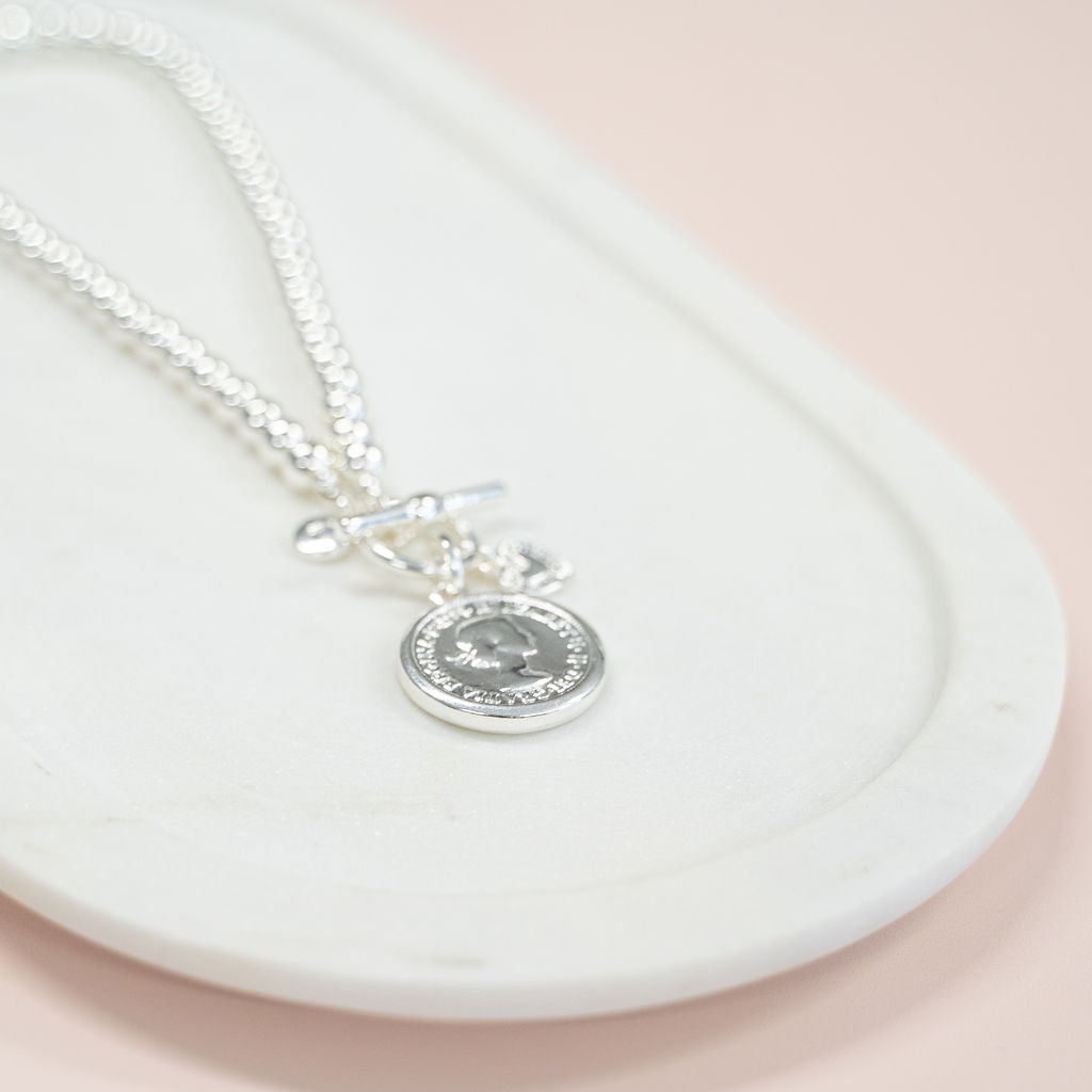 LIMITED EDITION | SHORT | Silver Coin Necklace