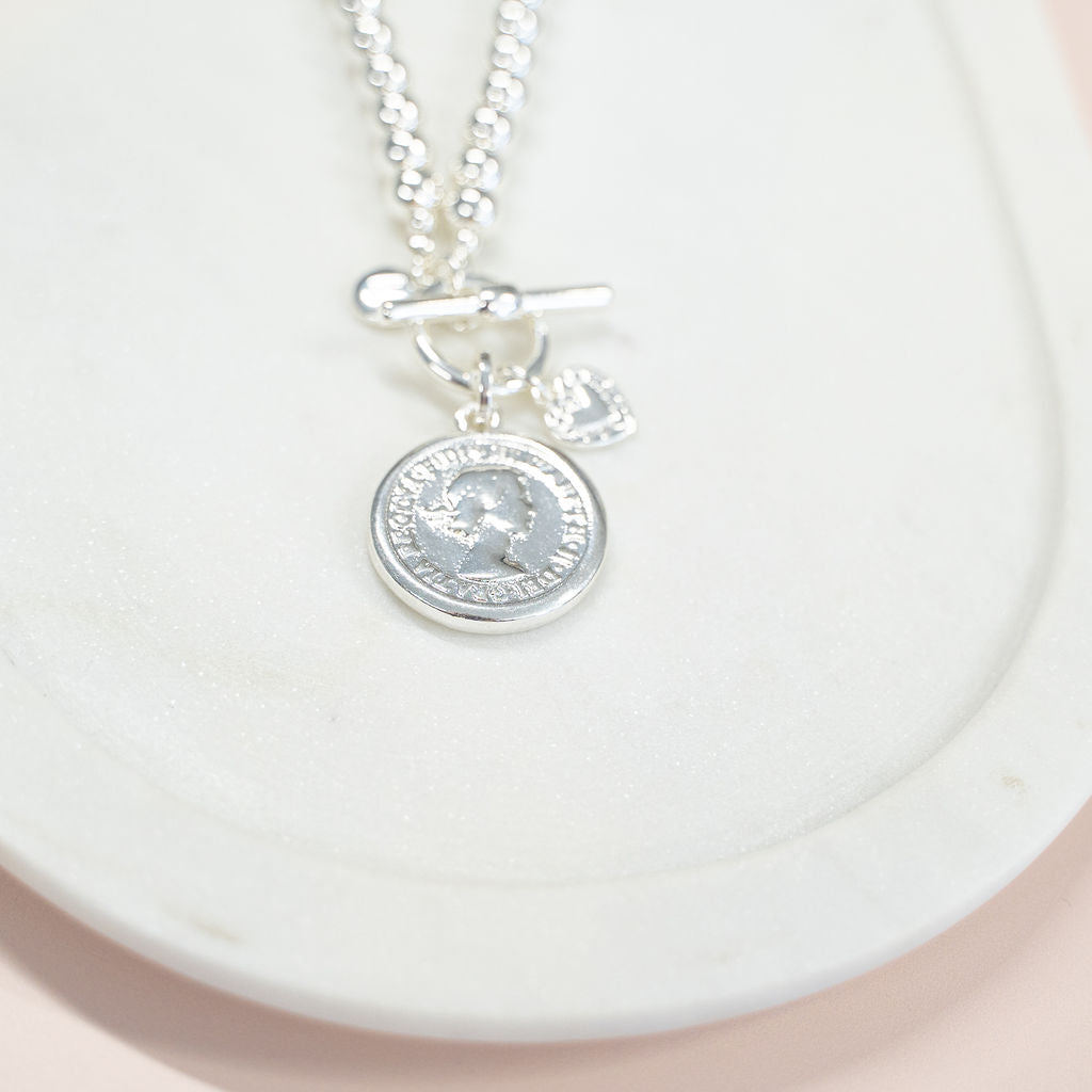 LIMITED EDITION | SHORT | Silver Coin Necklace