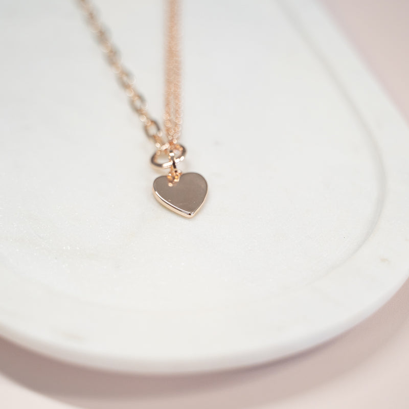 SHORT | Rose Gold Heart Necklace