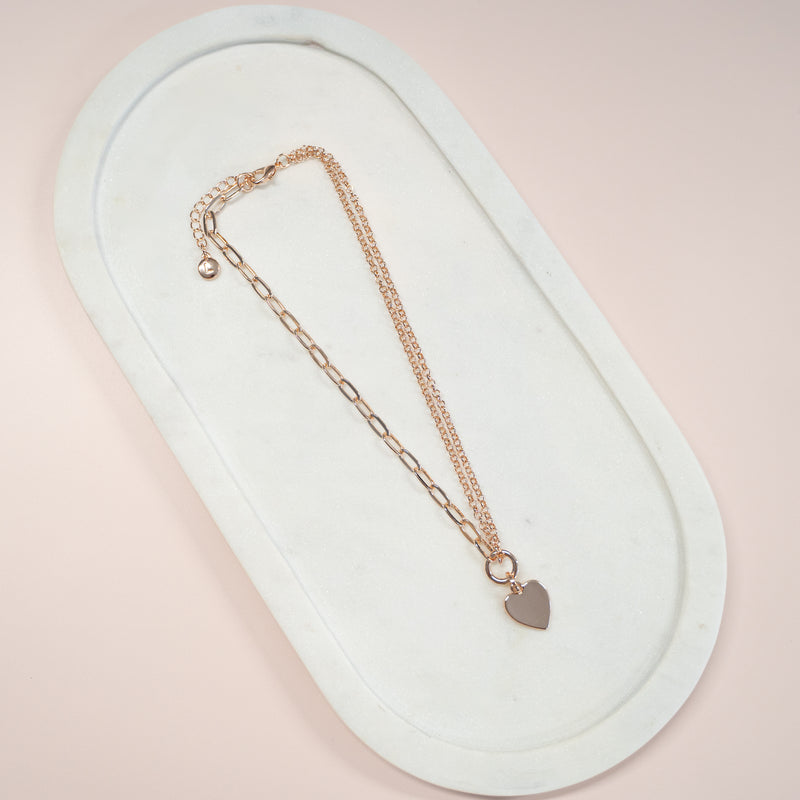 SHORT | Rose Gold Heart Necklace