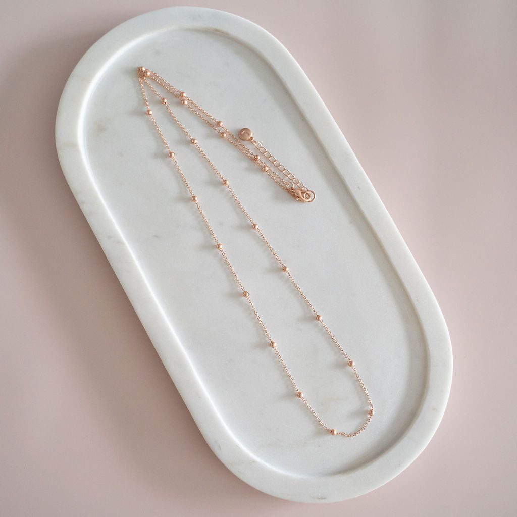 Matt Rose Gold Pretty Chain Necklace