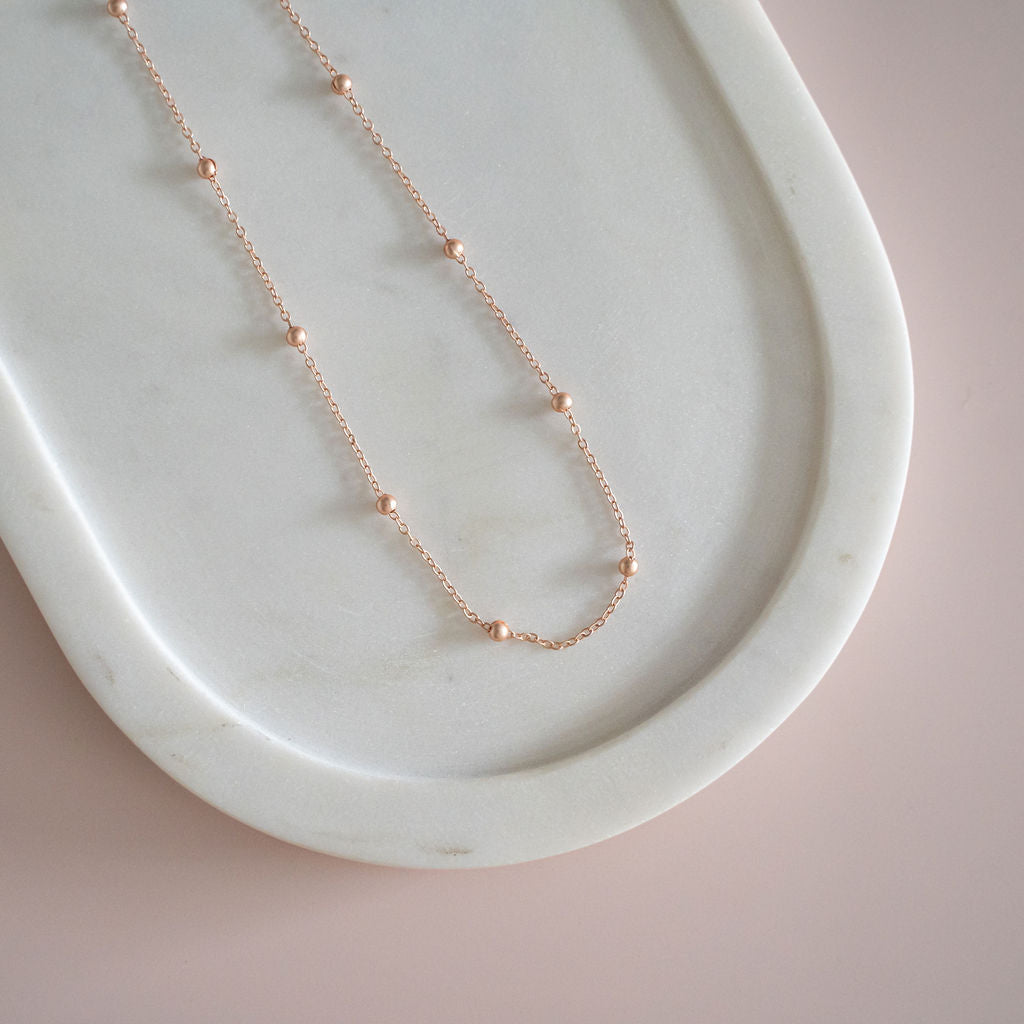 Matt Rose Gold Pretty Chain Necklace