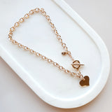 SHORT | Rose Gold Link with T Bar Necklace