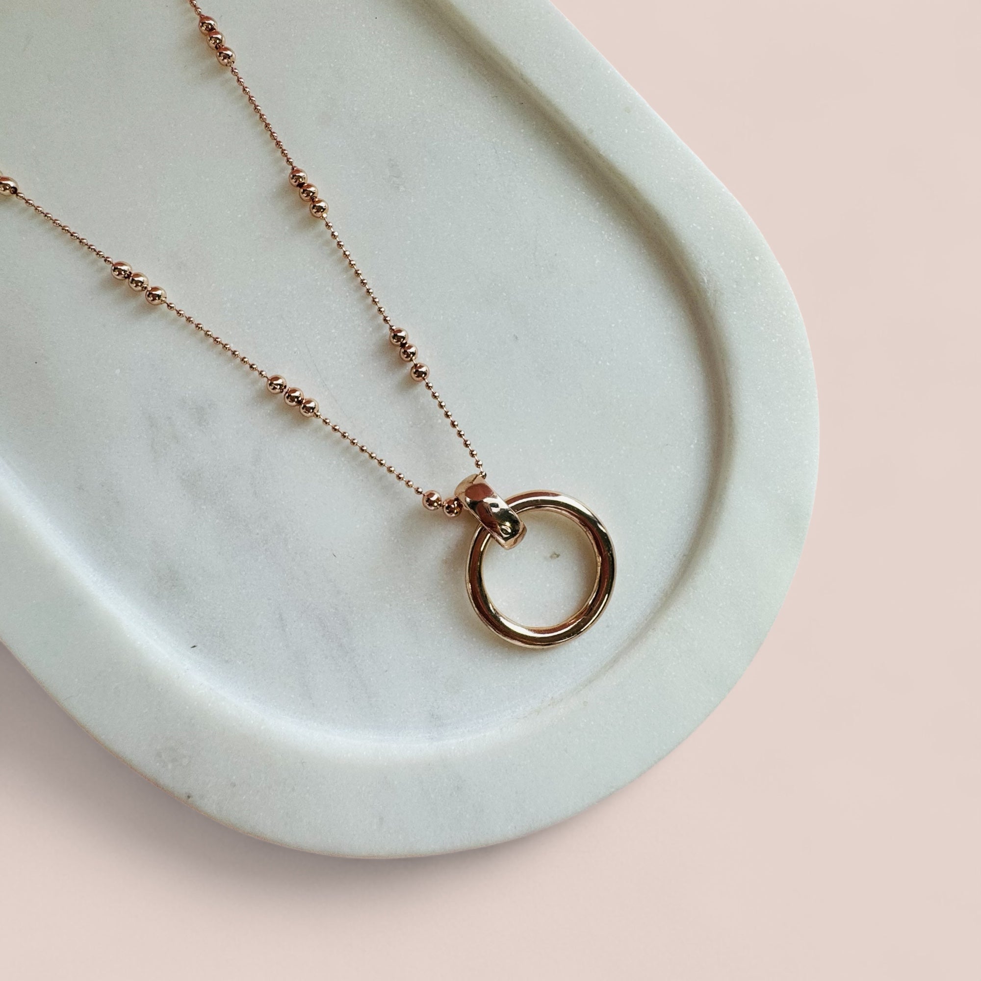 SHORT | Rose Gold Ring Necklace