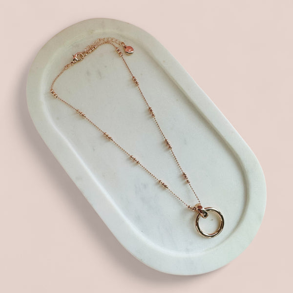 SHORT | Rose Gold Ring Necklace