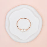 Rose Gold Plated with Pearl Ends Bangle