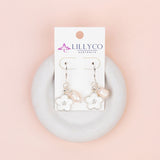 Silver Flower Charm Earring