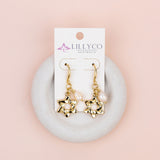 Yellow Gold Star Charm Earring
