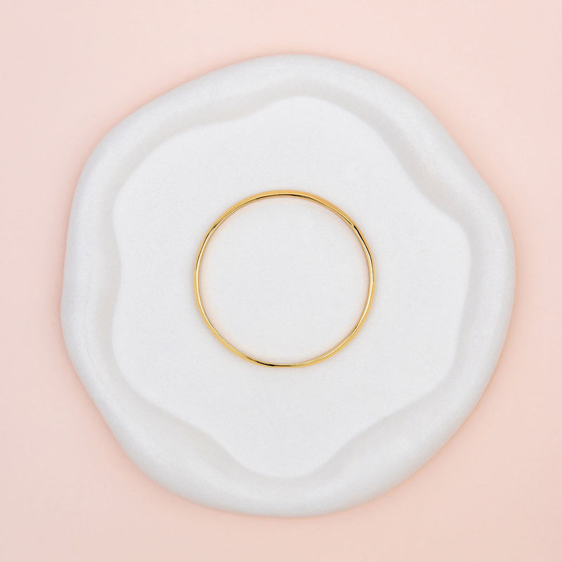 Yellow Gold Thin Bangle