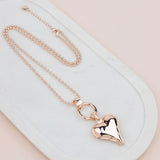 Everyday | Rose Gold Ball Chain with Heart Necklace