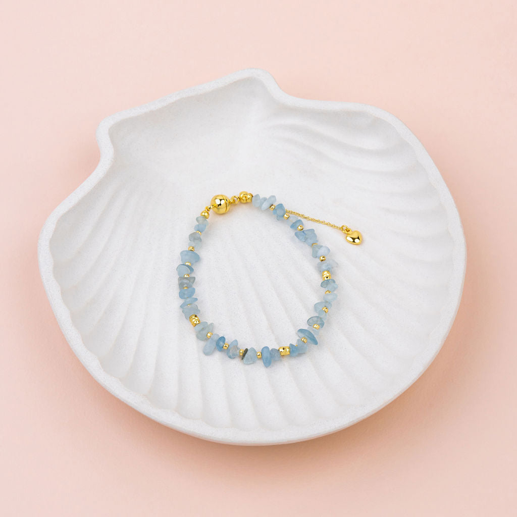 Aquamarine 14K Gold Bracelet