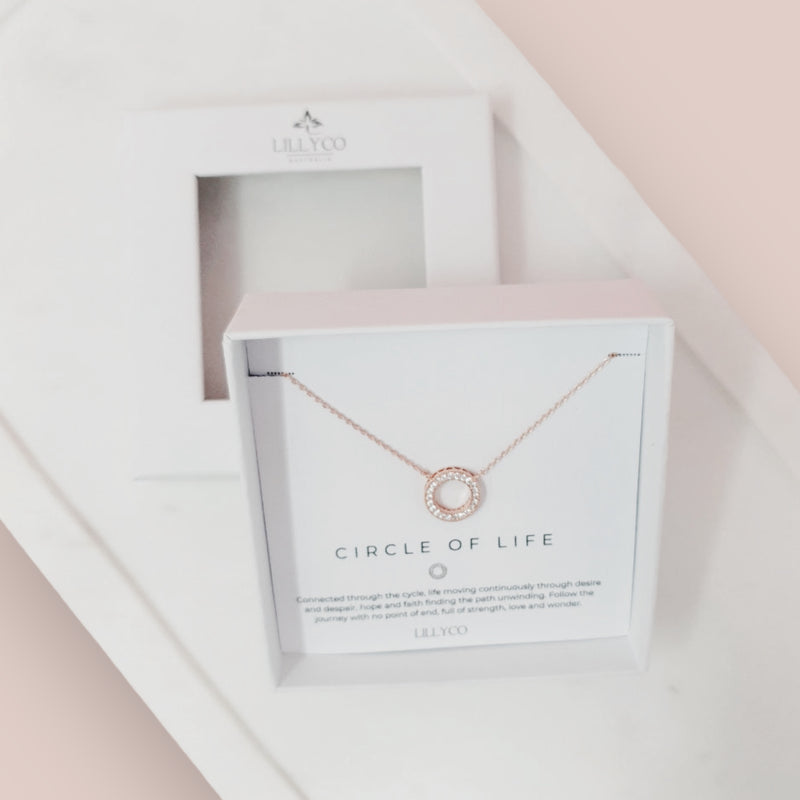Fine | #1 Circle of Life Boxed RG Necklace