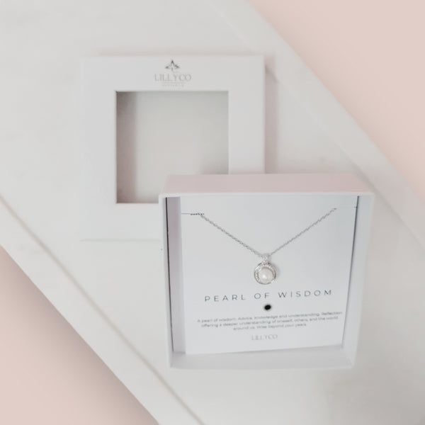 Fine | #1 Pearl of Wisdom Boxed Silver Necklace