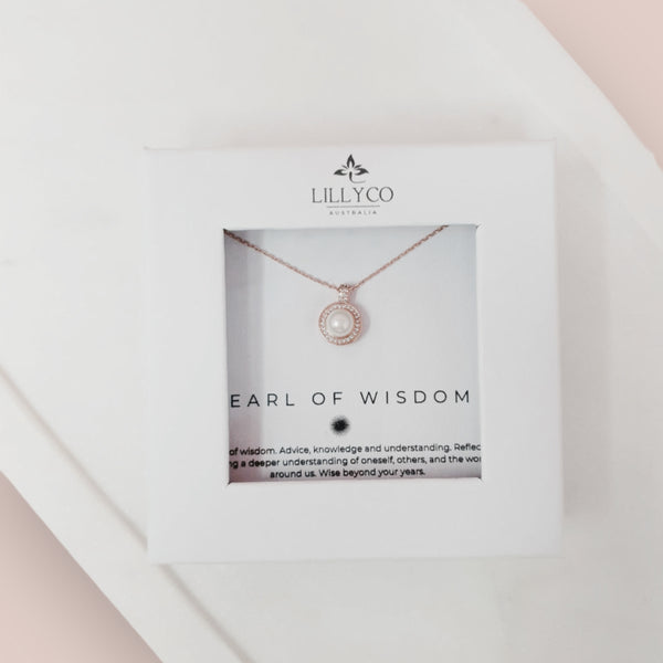 Fine | #1 Pearl of Wisdom Boxed RG Necklace