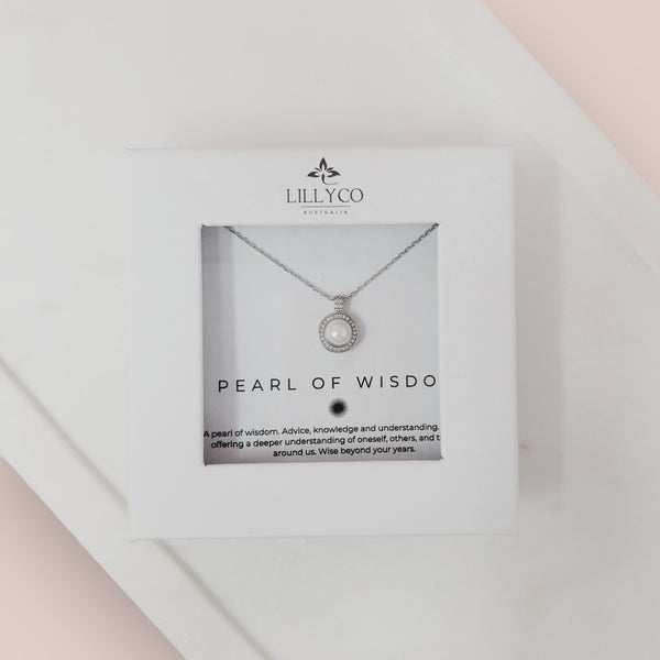 Fine | #1 Pearl of Wisdom Boxed Silver Necklace