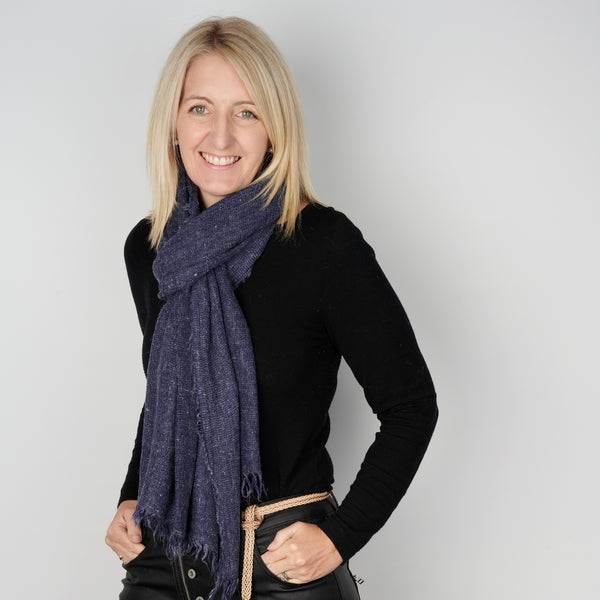 Ladies Navy Blend Scarf