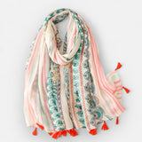 Turquoise Spot & Pink Scarf