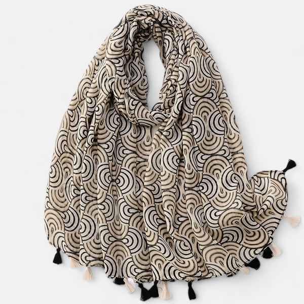 Black & White Abstract Scarf