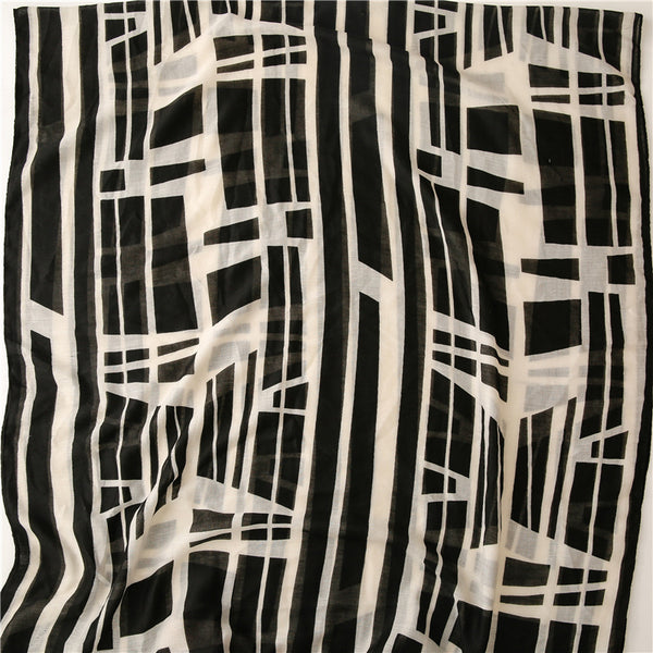 Black & White Abstract Scarf