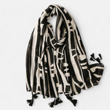 Black & White Abstract Scarf