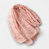 Brown & Pink Shape Print Scarf
