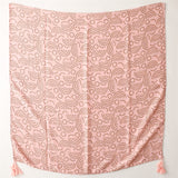 Brown & Pink Shape Print Scarf