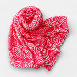 Bright Pink Print Scarf