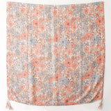 Ladies | Blue & Peach Floral Printed Scarf