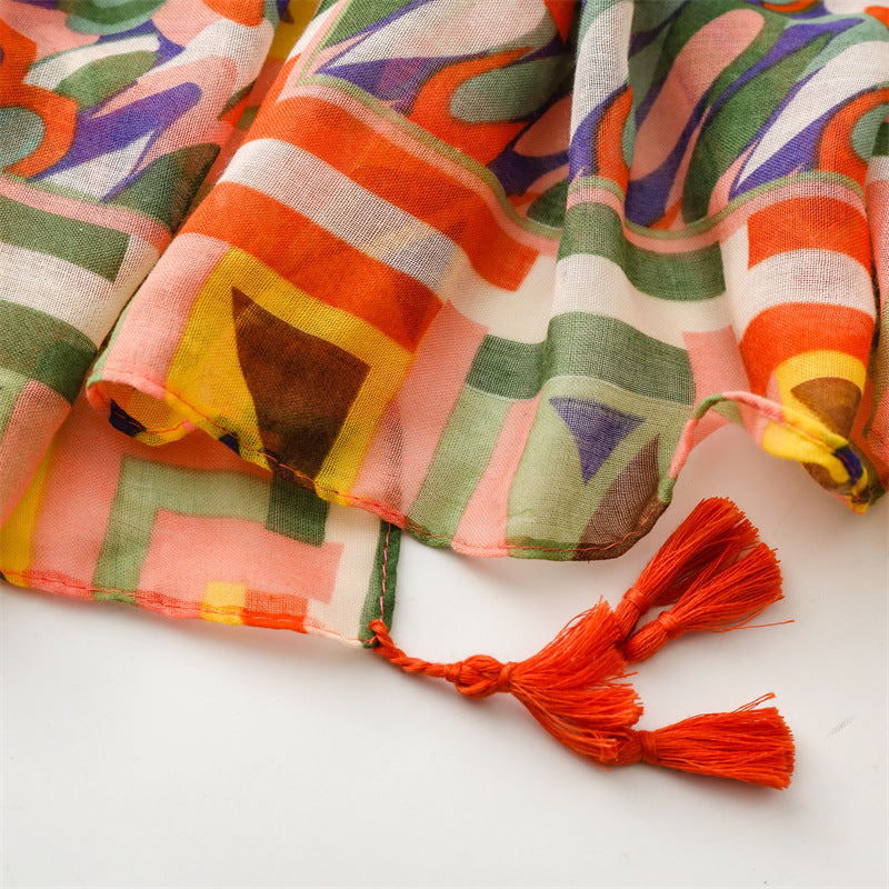 Ladies | Bright Abstract Printed Scarf