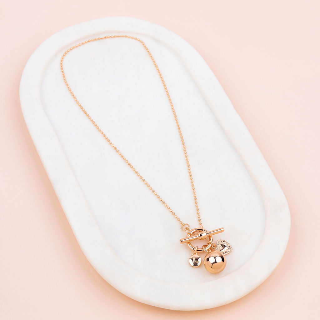 SHORT | Rose Gold Ball Necklace