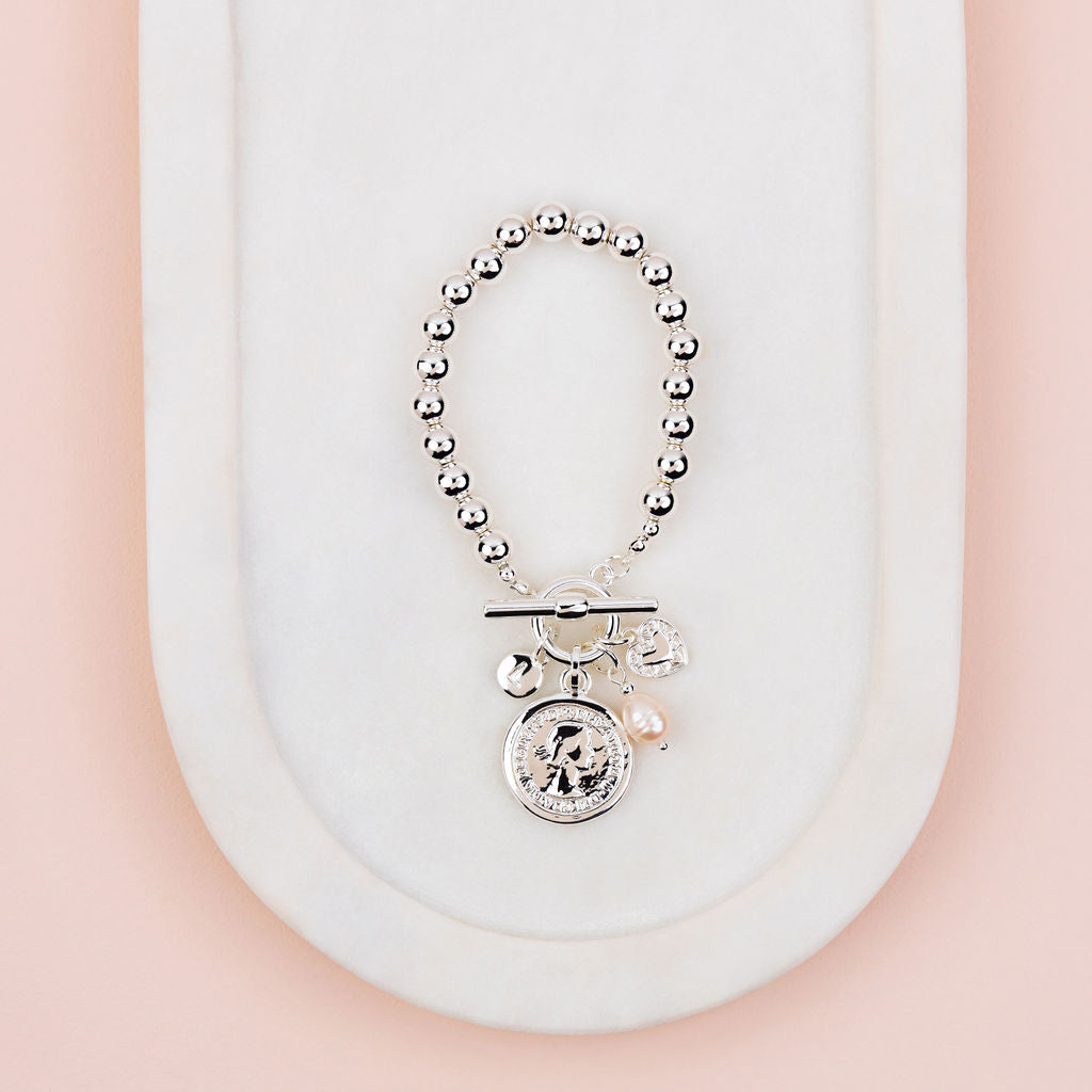 Silver Coin Bracelet