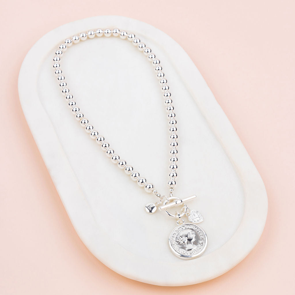 SHORT | Silver Coin Necklace