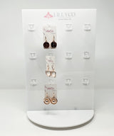 Jewellery Stand | White Acrylic Rotating Double Sided Stand | Branded Lillyco